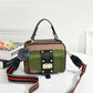 Fashion Women Contrast Color Shoulder Bag Messenger Crossbody Bag Wide Chain Handbag