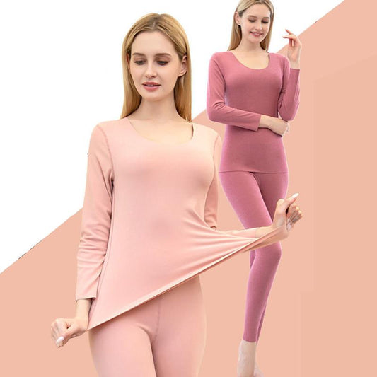 Women Long Sleeve Thermal Underwear Winter Thicken Tight Suit Sexy Pajamas Autumn Windproof High Elasticity Slim Body Comfortable Breathable Wearable