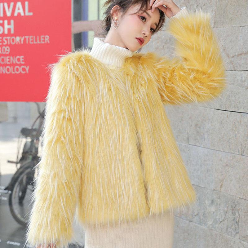Autumn and Winter Short Mink Fur Coat Fashion Simple Coat Long Sleeve Temperament Female Jacket