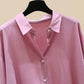 Cotton Shirt Women's 2021 Spring and Autumn Korean Version of Solid Color Long-sleeved Drape Loose Casual Sunscreen Shirt Top