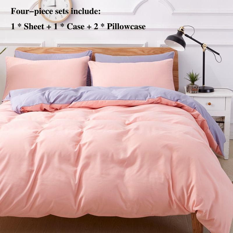 Surrounded and Simple Bed Four-piece Pillow Sleeve Sheets Are Sets Set of Home Bedding 1.8 M 2 Meters Double Bed