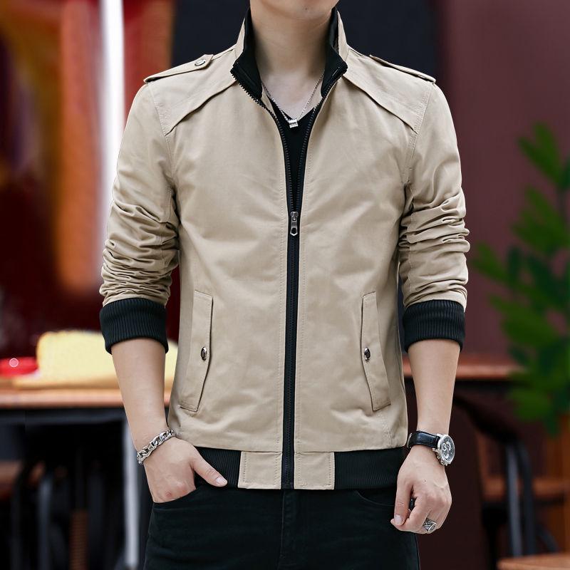Mens Jackets Autumn Casual Coats Mens Sportswear Stand Collar Slim Jackets Male Bomber Jackets