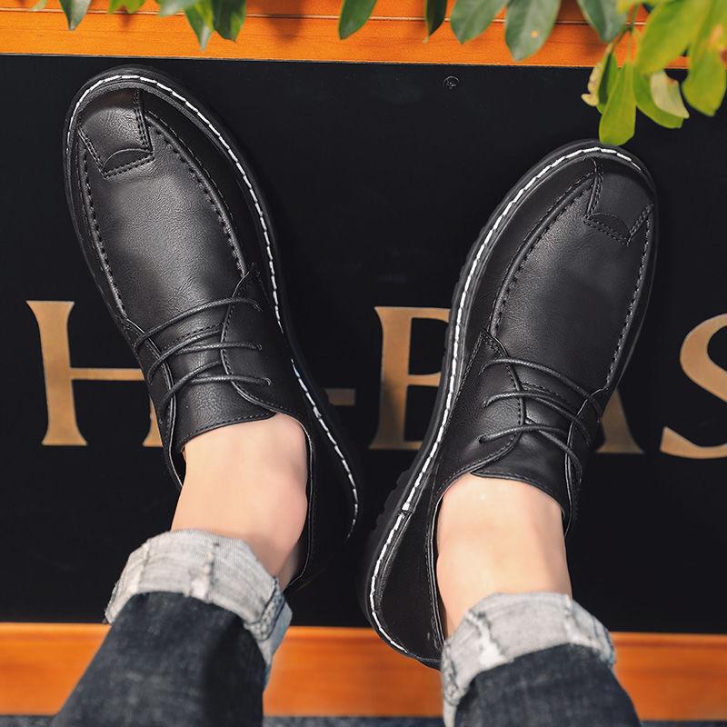 Custom Comfortable Men Pointed Toe Dress Shoes Genuine Low Leather Men's Wedding Shoes Loafers