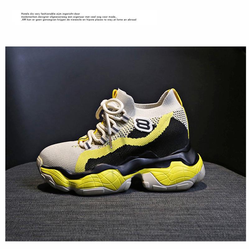 Roman Breathable Chunky Sneakers Women Summer Mesh Slip-on Woman Casual Sneakers Thick Sole Women Shoes