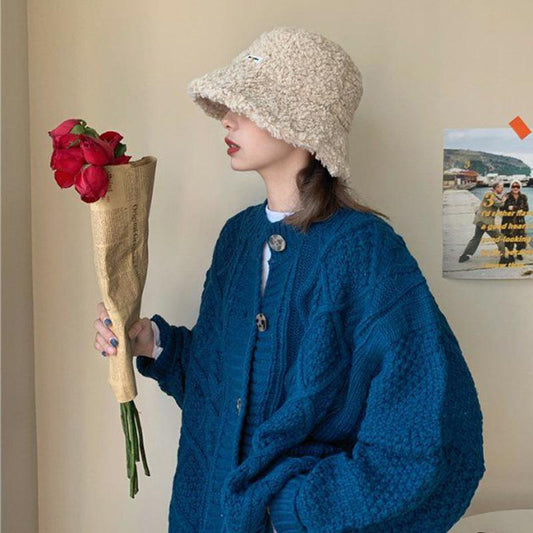 Knitted Jacket Women Autumn Winter Ripped Sweater Women Korean Loose Twist Cardigan Casual Long-sleeved Top