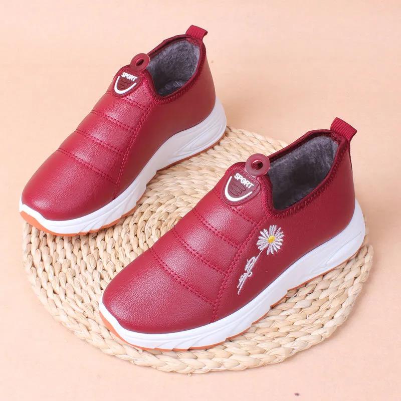 Autumn and Winter Cotton Shoes Women Fleece Warm Waterproof Non-slip Ladies Cotton Shoes