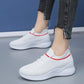 Summer Ladies Mesh Shoes Flying Woven Mesh Sneakers Breathable All-match Casual Lightweight Soft-soled Running Shoes