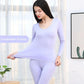 Women Winter Autumn Thermal Underwear Plus Velvet O-neck Female Tight Suit Thicken Windproof Comfortable Soft Lining Long Sleeve High Elasticity Slim