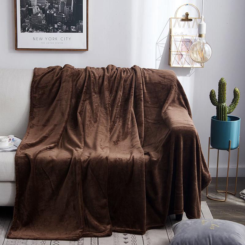 Coral Fleece Four Seasons Cover Blanket Air Conditioning Blanket Coral Fleece Sheet Single Piece Heating Fall/Winter Blanket Sofa Bed Cover