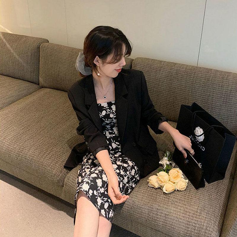 Summer French Floral Sling Skirt Sexy Self-cultivation Waist Slimming Temperament Inner Dress Female