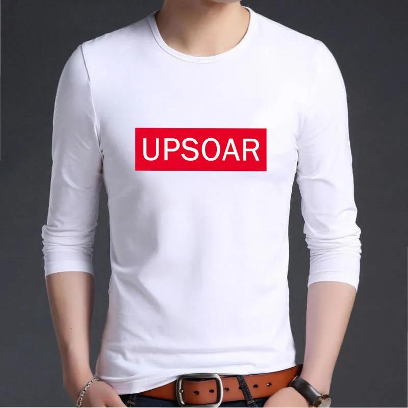 Autumn Men's Long-sleeved T-shirt Bottoming Shirt Slim Trend Printing Top Student T-shirt Round Neck Pullover