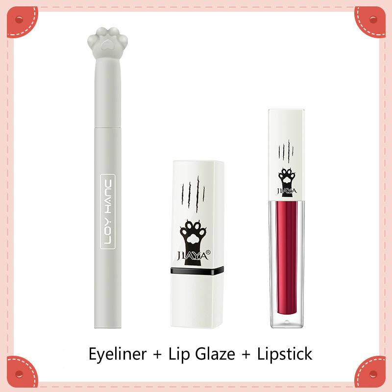 Cute and durable waterproof [cat's claw eyeliner] no smudge hard head eyeliner novice student