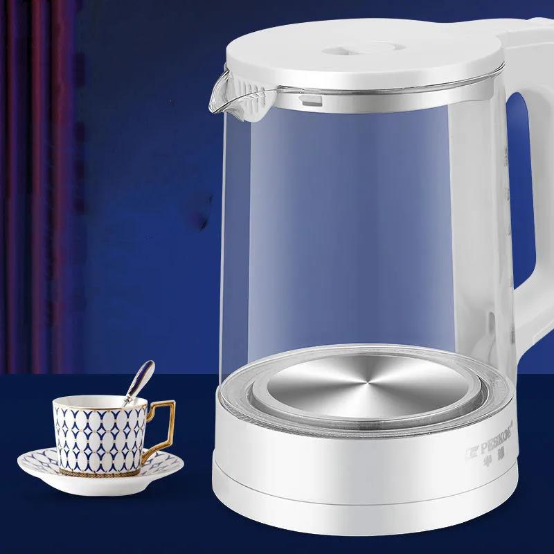 High Temperature Boiling Water High Borosilicate Glass Tea Pot Household 304 Stainless Steel Electric Kettle Open