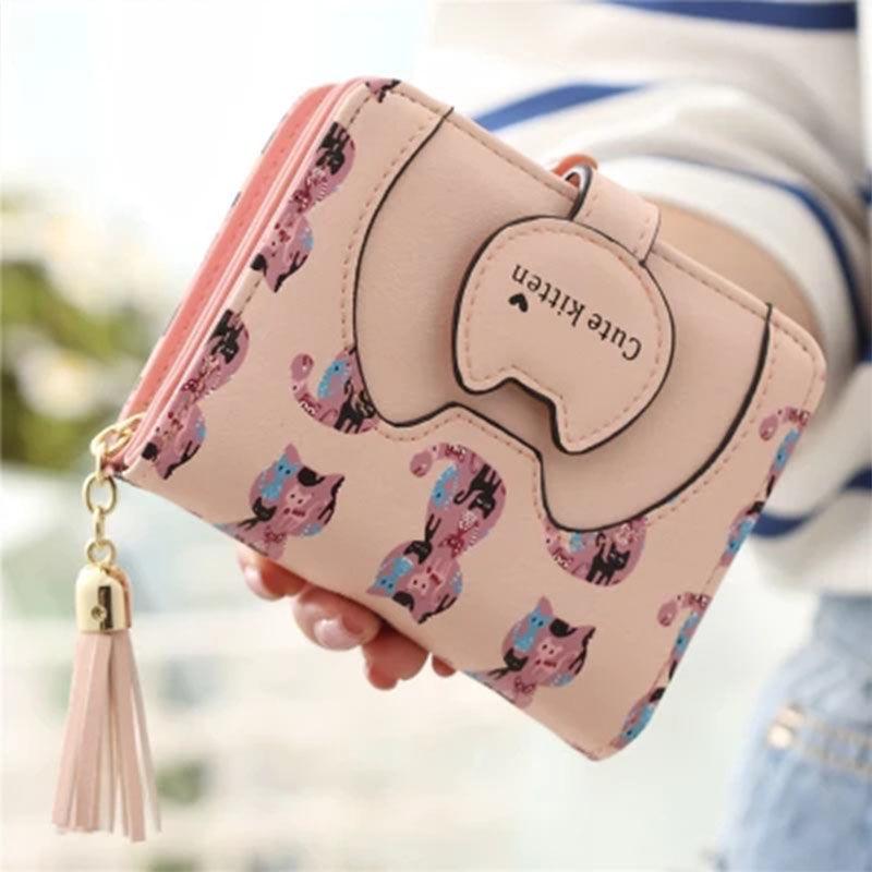 Wallet Girl Student Short Kitty Mini-change Wallet Girl Student Card Lady Wallet
