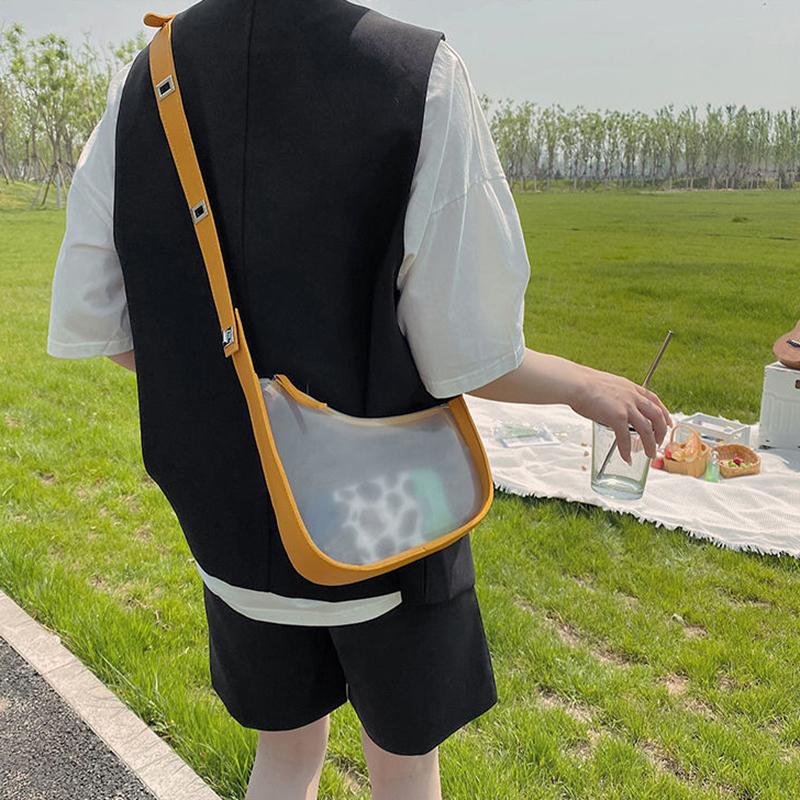 Women Clear Crossbody Bag Waterproof for Swimming Beach Portable Shoulder Transparent Bag Adjustable Shoulder Strap