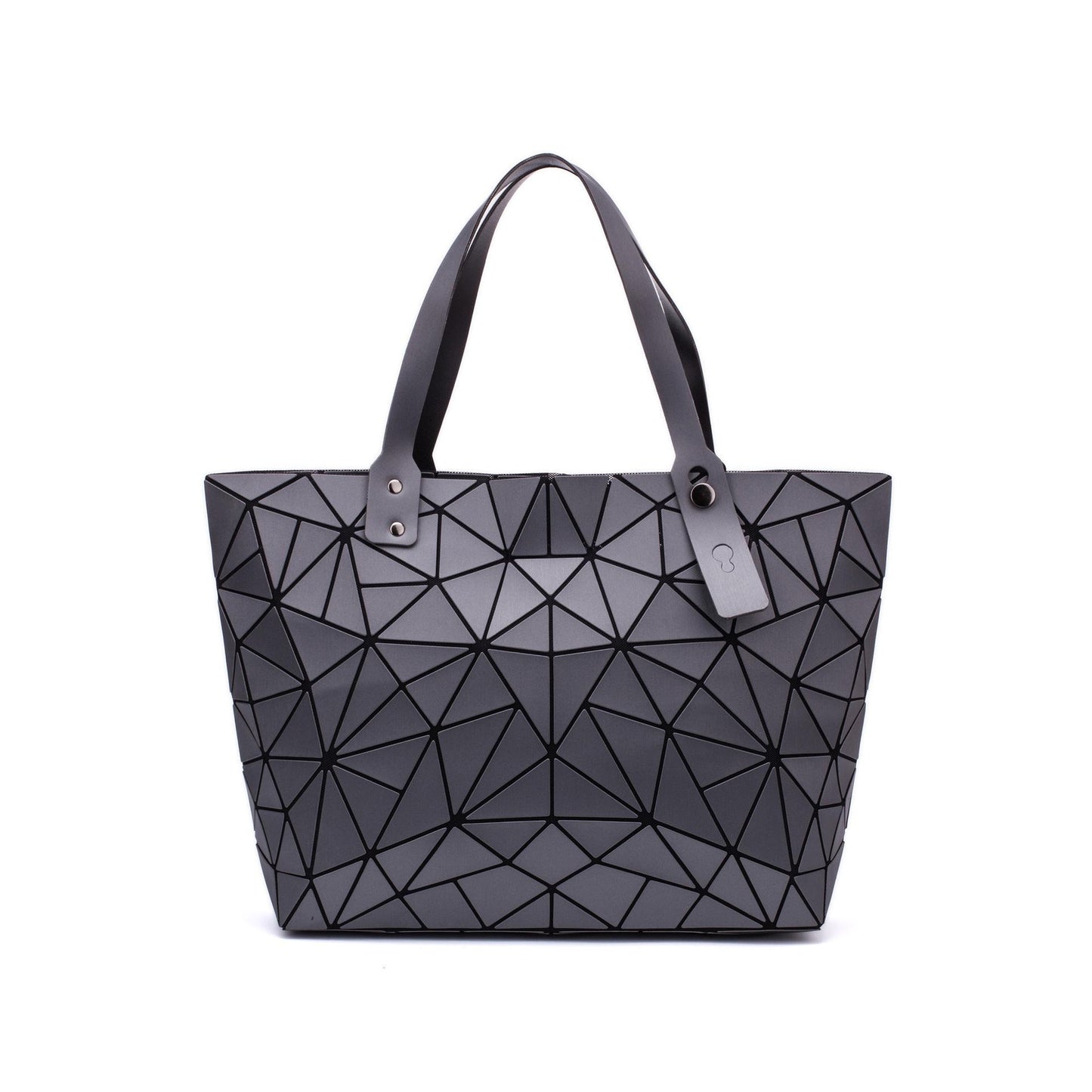 Women's Geometric Deformation Tote Bag Irregular Folding Shoulder Bag  Laser Luminous Bucket Bag