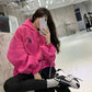 Women's Autumn and Winter Oversize Hooded Plus Velvet Thick Coat Korean Version of The Student Loose Top Ladies Ins Casual Sweater