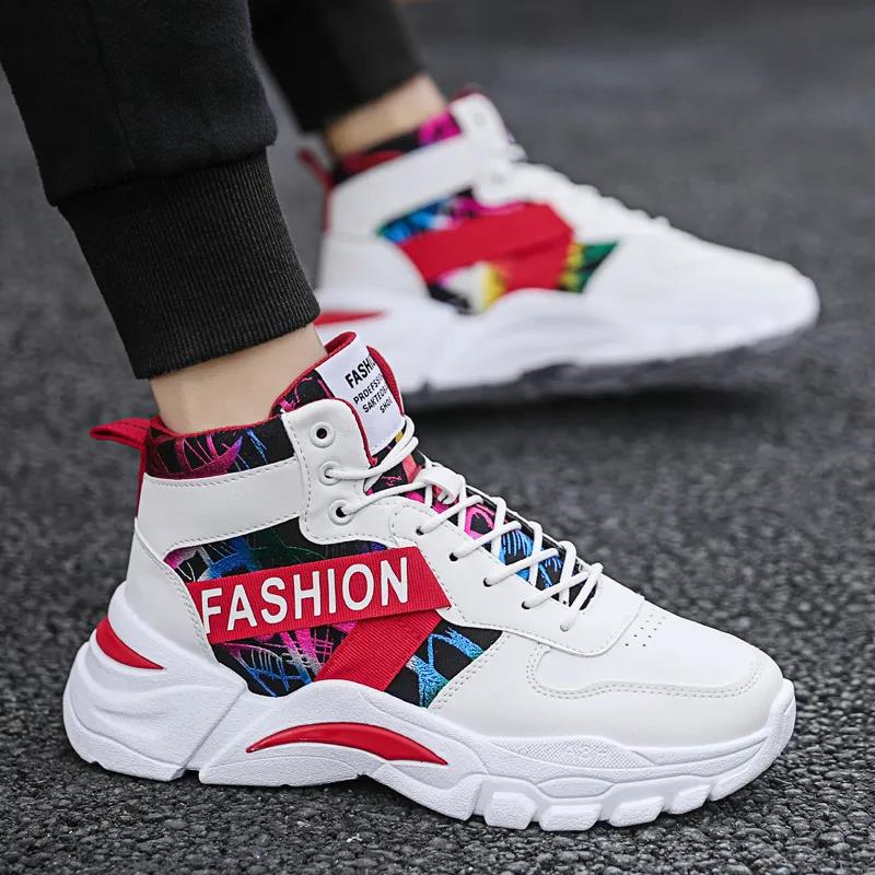 Spring Korean Style Trendy Men's Shoes All-match Sports High-top Sneakers Casual Canvas Breathable Tide Shoes