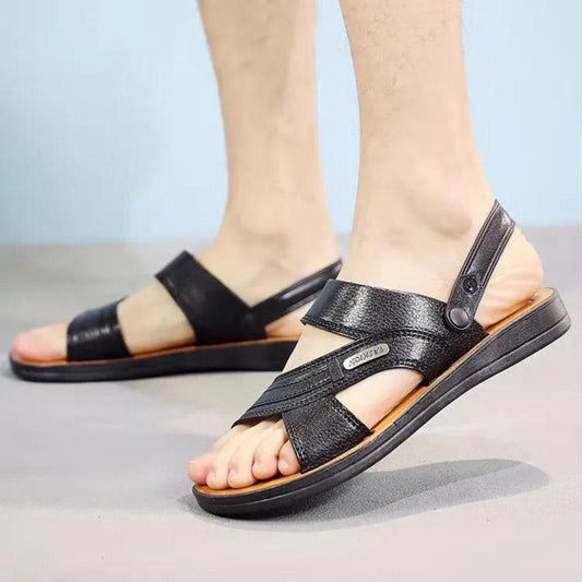 Men's Beach Sandals Summer Thick Sole Non-Slip Breathable Casual Shoes
