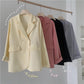 Casual Mid-length Loose Thin Blazer Women All-match Chiffon Suit Jacket Ladies Loose Casual Jacket Temperament Blazer
