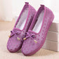 Cloth Shoes Women's Net Shoes A Pedal Shallow Mouth Mesh Shoes Breathable Hollow Air Senior Mother Shoes Soft Sole
