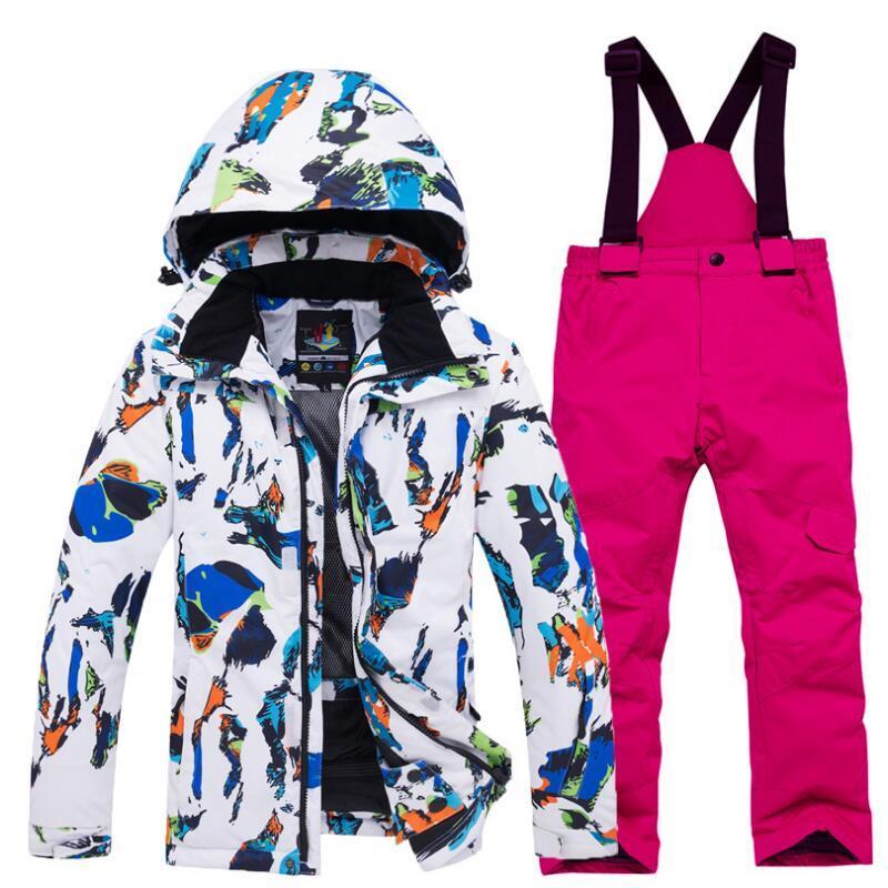 Children's Ski Clothing Suit Outdoor Windproof and Waterproof Two-piece Sportswear Wear-resistant Tooling Snowboard Clothing
