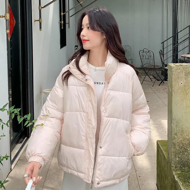 Short Padded Jacket Women's Pearlescent Korean Loose Padded Jacket Student Bread Coat Down Padded Winter Jacket