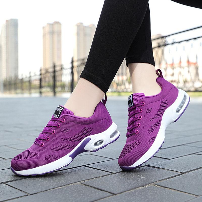 Shoes Women Korean Casual Shoes Cushion Running Shoes Breathable Soft Sole Sports Shoes Flat Shoes