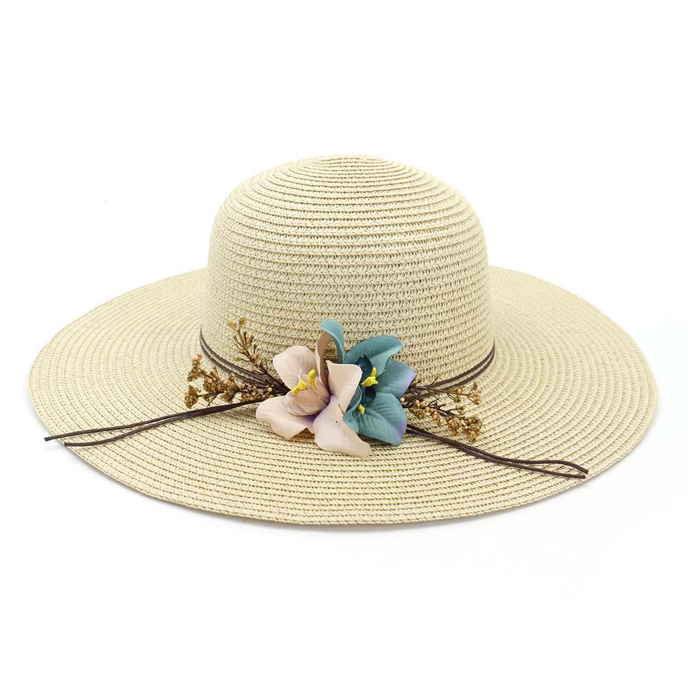 Hat Women Wide Brim Floppy Straw Sun Hat Sea Beach Foldable UV Protect Caps