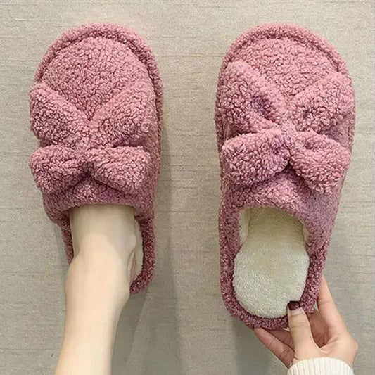 Cotton Slippers Men and Women Autumn and Winter Indoor Couple Cute Slippers Warm Wool Slippers