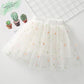 Girl Baby Short Veil Little Daisy Cute and Sweet Printed Embroidery Ruffle Elastic Waist Children's Skirts Princess Tutu A-line Skirt