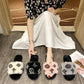 Slippers for Women Winter Fur Cotton Slides Open Toe Luxury Designer Indoor Soft Lady Slippers Shoes Leopard Sexy Female Winter Slipper Plus Size