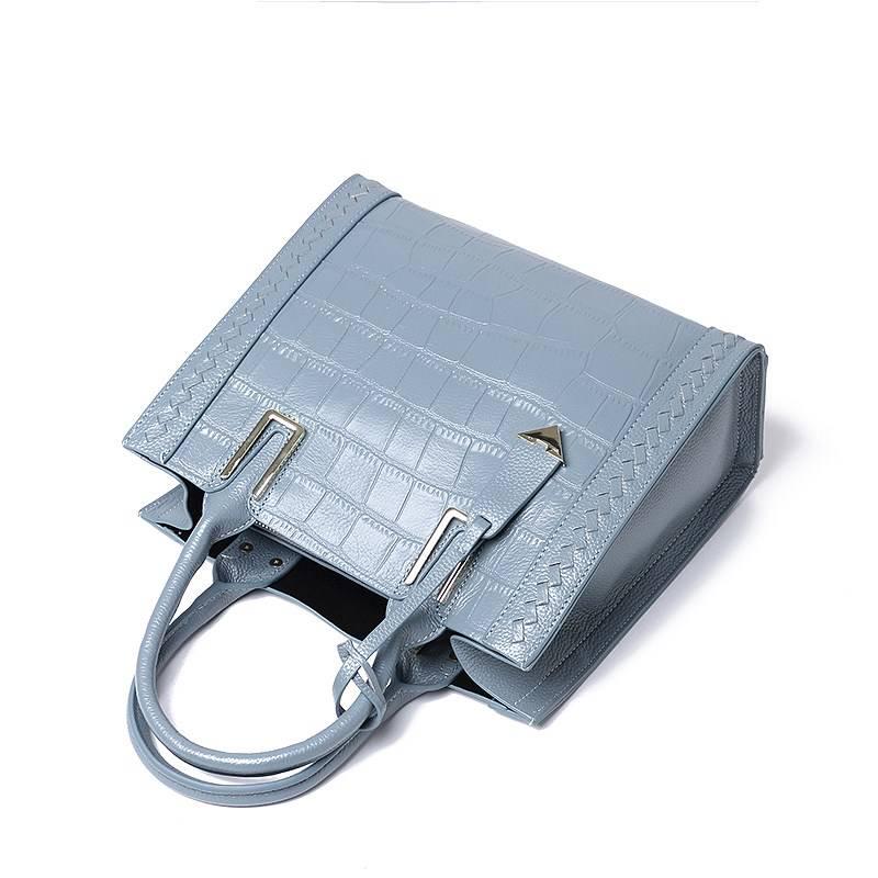 The First Layer Cowhide Crocodile Pattern Women's Handbag Shoulder Bag Bag Women Fashion Leather Handbag Big Bag
