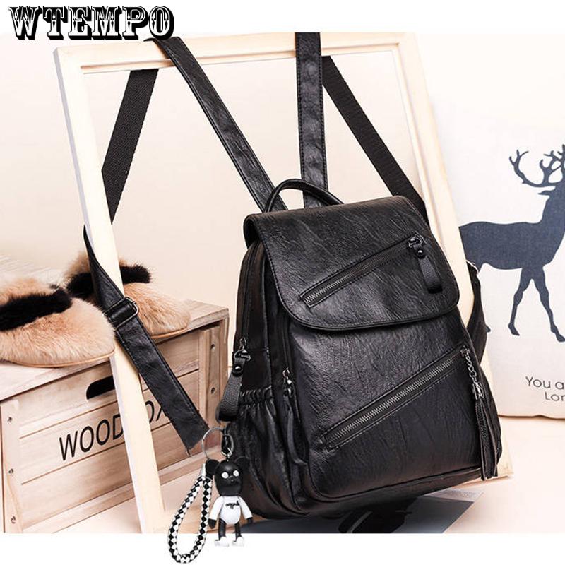 Backpack Women Pu Leather Female Backpacks Teenage School Mochila Feminina Rucksack Mochilas