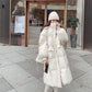 Long Down Jacket Women's Loose and Thick Bread Coat Knee-length Duck Down Jacket
