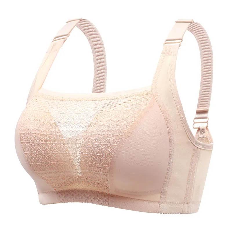 Anti-glare Bra Gathers Anti-sagging Large Size No Steel Ring Breathable Sweat-absorbing Thin Seamless Bra