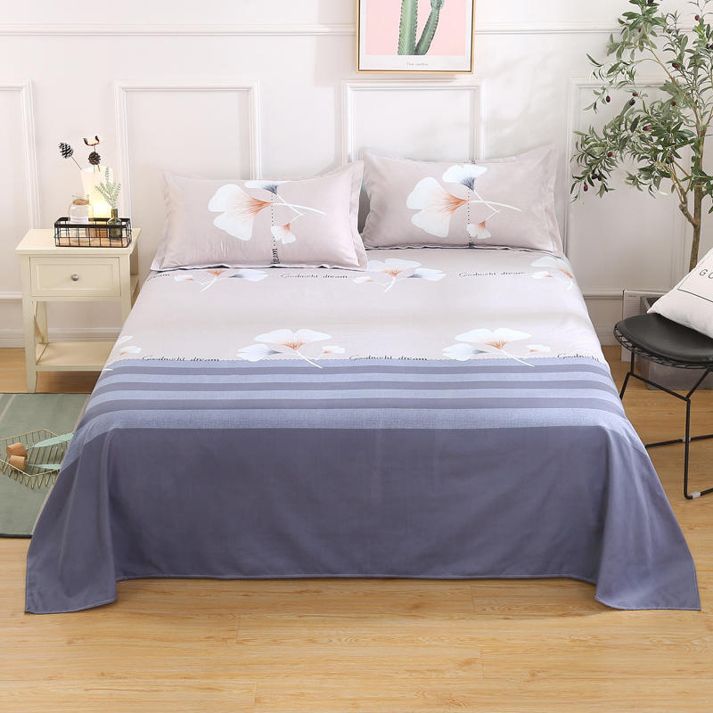 Bed Linen 100% Cotton Sweat-absorbent Breathable Soft Three-piece Cotton Bed Linen Single Bed Double Bed Pillowcase Machine Washable Anti-static