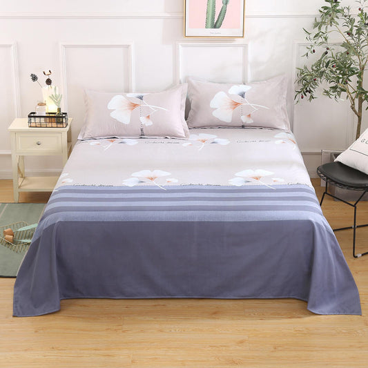 Bed Linen 100% Cotton Sweat-absorbent Breathable Soft Three-piece Cotton Bed Linen Single Bed Double Bed Pillowcase Machine Washable Anti-static