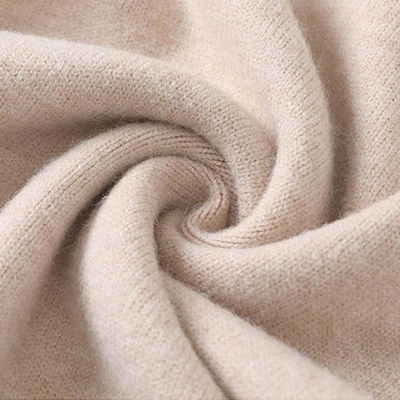 Autumn and Winter Mid-length Loose Dress Thickened Half High Neck Knitted Base Skirt Simple Casual Women Sweater Dress