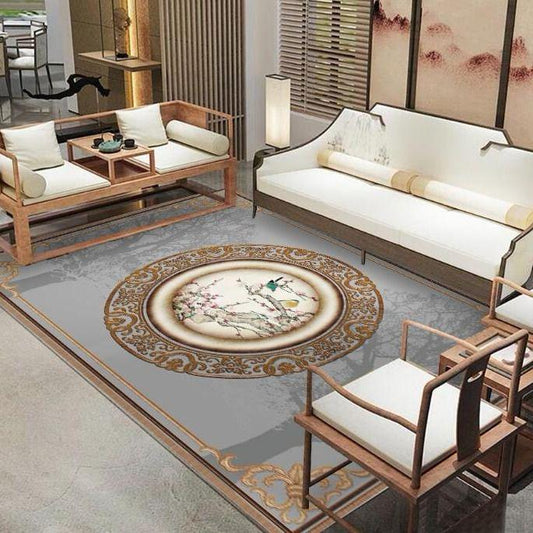 Chinese Carpet Classical Zen Living Room Coffee Table Pad Studyroom Door Mat Bedroom Non-slip Rug