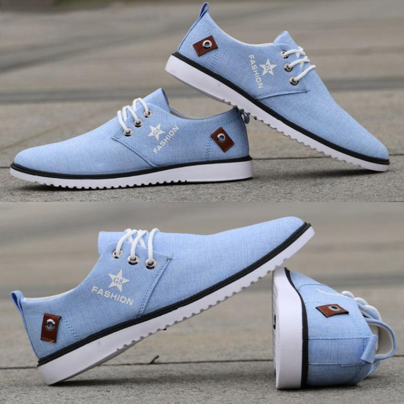 Men's Fashion Autumn Casual Canvas Sneaker Ultralight Flattie Increase Shoes