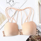 Sexy Beautiful Back Cross Sling Seamless No Steel Ring Skin-friendly Anti-sagging Gathered Backless Ladies Underwear Bra