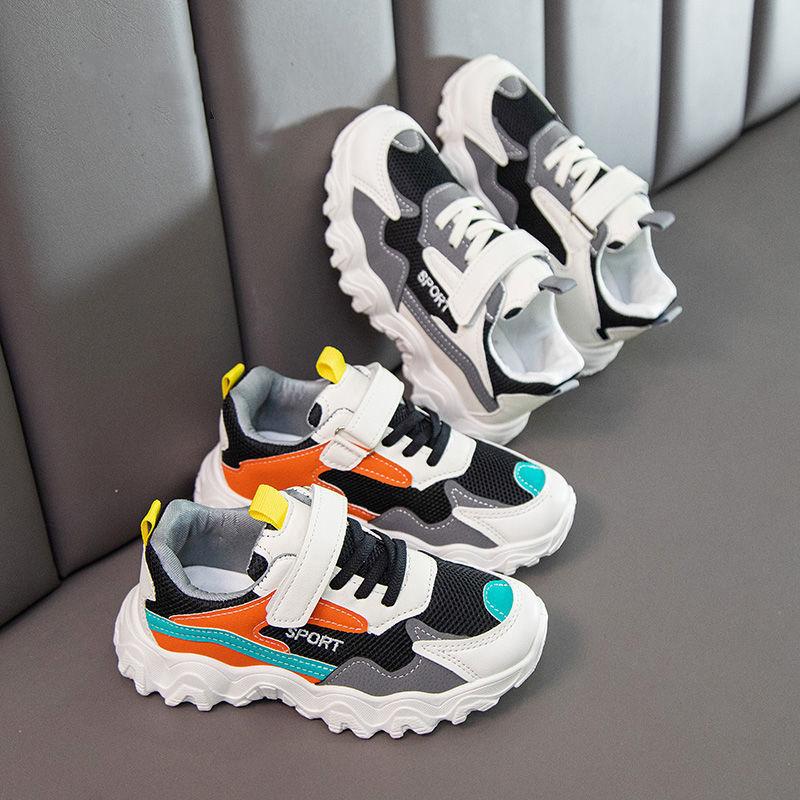 Universal Breathable Running Shoes for Boys and Girls All-match Comfortable Sneakers Spring Mesh Breathable Elementary School Shoes