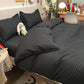 Four-piece Bed Sheet Duvet Cover Washed Quilt Cover Plaid Bedding Set