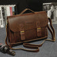 Business Briefcase Men Retro Matte Leather Large Capacity Crossbody Shoulder Computer Bag Handbag