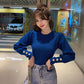 Autumn and Winter Loose Casual Sweater Slim Long-sleeved Pullover Blouse All-match Slim Female Blouse