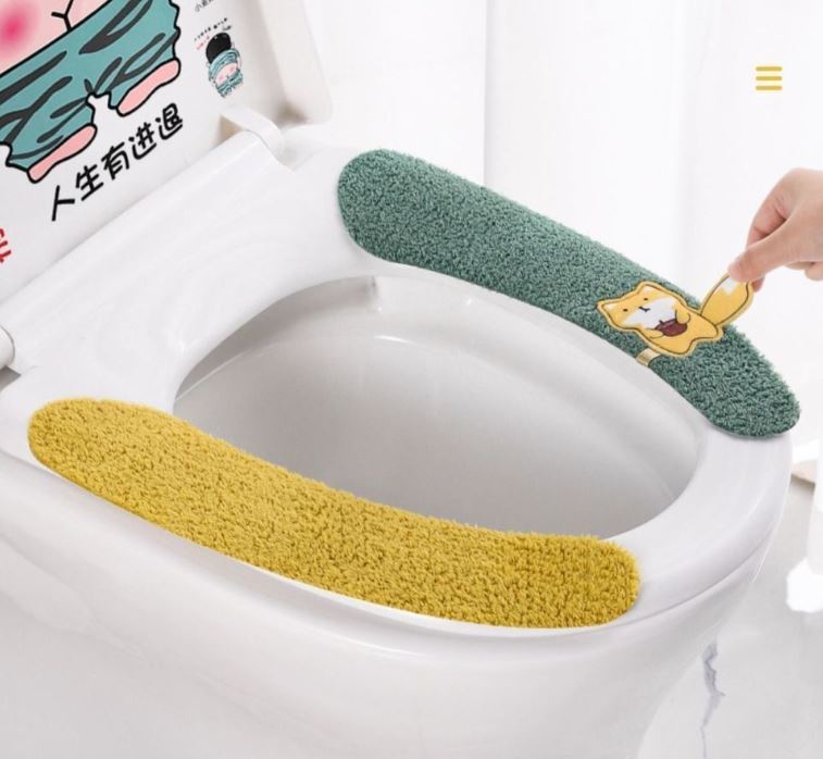 Toilet Mat Four Seasons Universal Thickened Waterproof Toilet Cover Washable Seamless Toilet Sticker