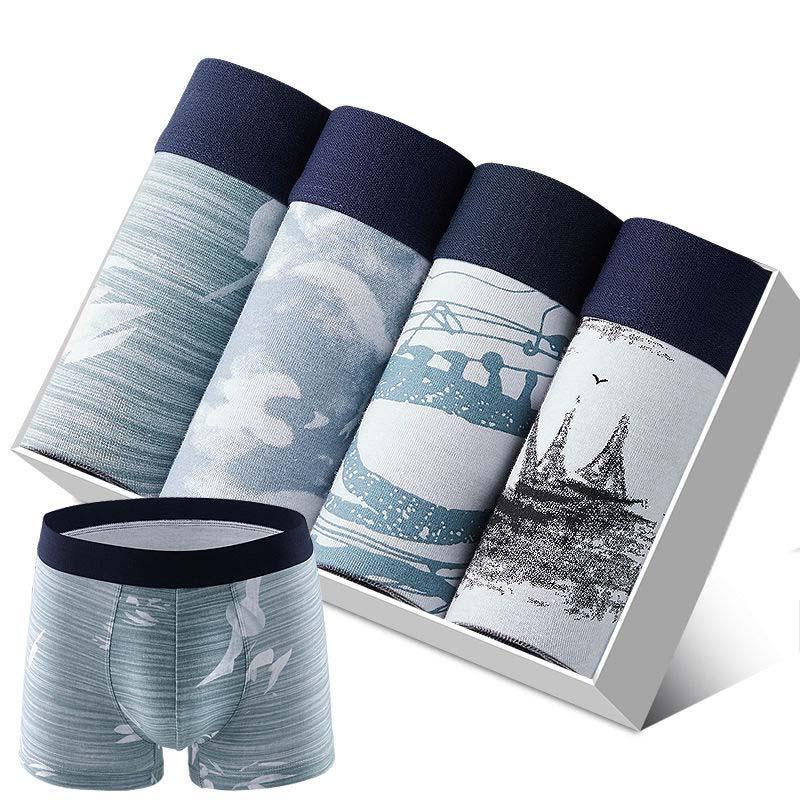 Men's Cotton Underwear Antibacterial Trend Sexy Young Big Size Shorts