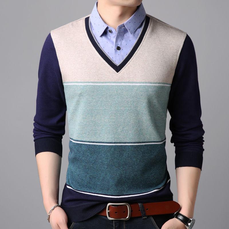 Men Brand Autumn Business Casual Pullover Sweater Jumper Men Winter Thick Sweaters Coat Men