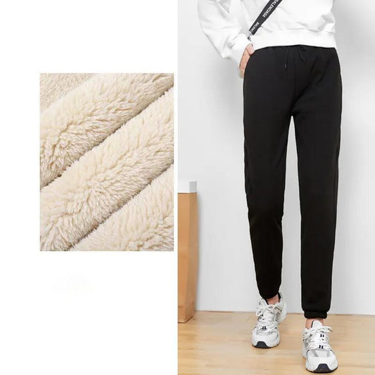 Autumn and Winter New Loose Casual Pants Female Harlan Beam Feet Plus Velvet All-match Thin Student Trousers